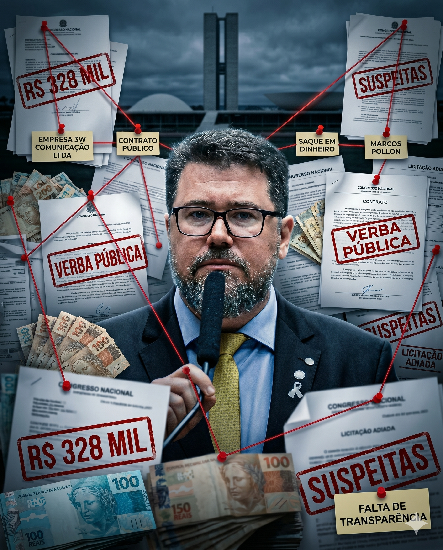 Deputado Marcos Pollon é alvo de questionamentos sobre gastos de quase R$ 330 mil com gráficas e empresas ligadas a aliados